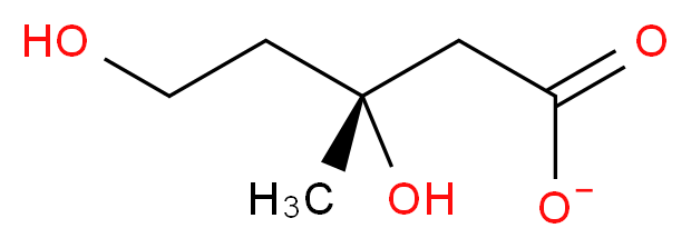 (3R)-3,5-dihydroxy-3-methylpentanoate_分子结构_CAS_150-97-0