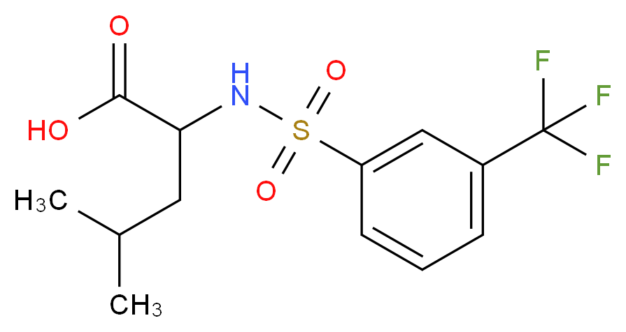 4-Methyl-2-[3-(trifluoromethyl)benzenesulphonylamino]pentanoic acid 97%_分子结构_CAS_)