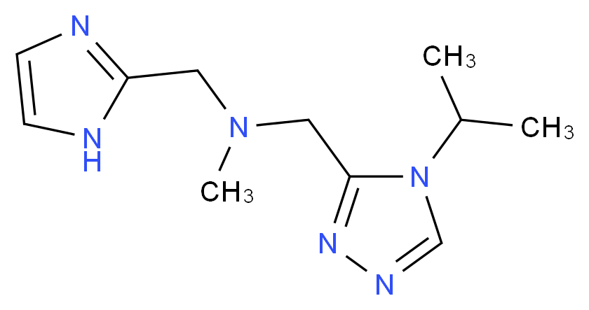 (1H-imidazol-2-ylmethyl)[(4-isopropyl-4H-1,2,4-triazol-3-yl)methyl]methylamine_分子结构_CAS_)