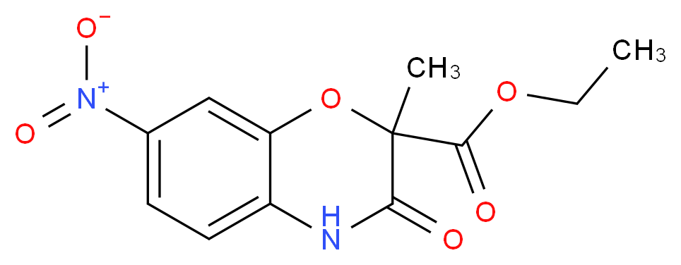 Ethyl 2-methyl-7-nitro-3-oxo-3,4-dihydro-2H-1,4-benzoxazine-2-carboxylate_分子结构_CAS_154365-36-3)