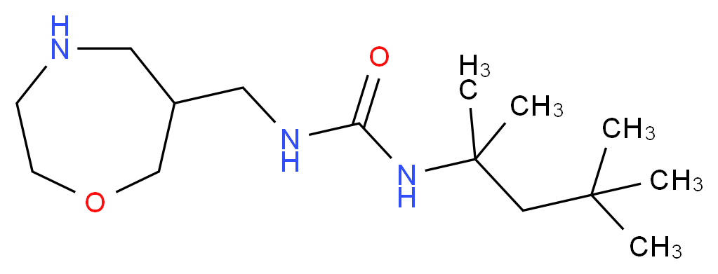 N-(1,4-oxazepan-6-ylmethyl)-N'-(1,1,3,3-tetramethylbutyl)urea_分子结构_CAS_)