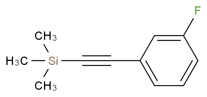 [2-(3-fluorophenyl)ethynyl]trimethylsilane_分子结构_CAS_40230-96-4