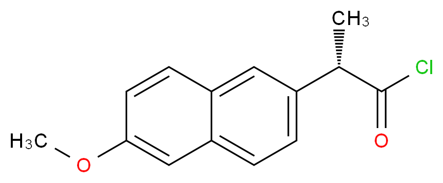 (S)-(+)-萘普生氯化物_分子结构_CAS_51091-84-0)