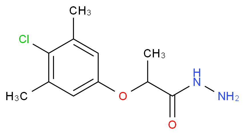 2-(4-Chloro-3,5-dimethylphenoxy)propanohydrazide_分子结构_CAS_)