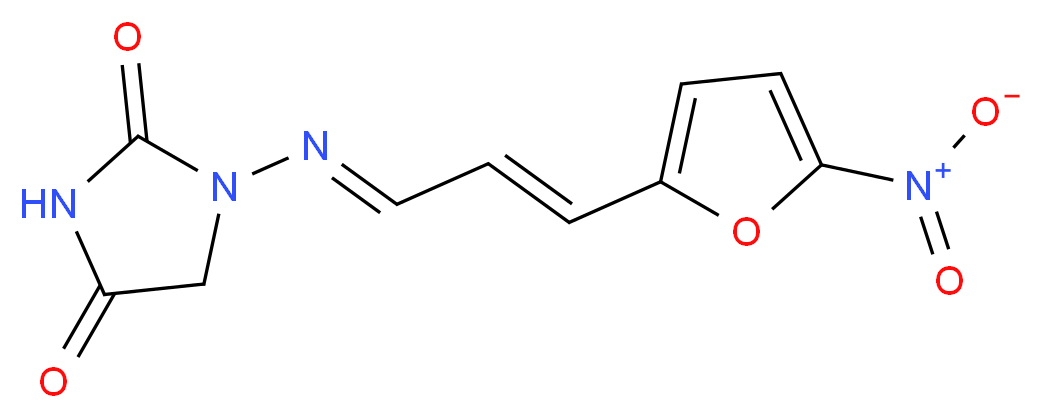 1-[(E)-[(2E)-3-(5-nitrofuran-2-yl)prop-2-en-1-ylidene]amino]imidazolidine-2,4-dione_分子结构_CAS_1672-88-4