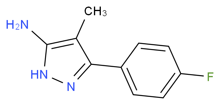 5-(4-Fluoro-phenyl)-4-methyl-2H-pyrazol-3-ylamine_分子结构_CAS_)