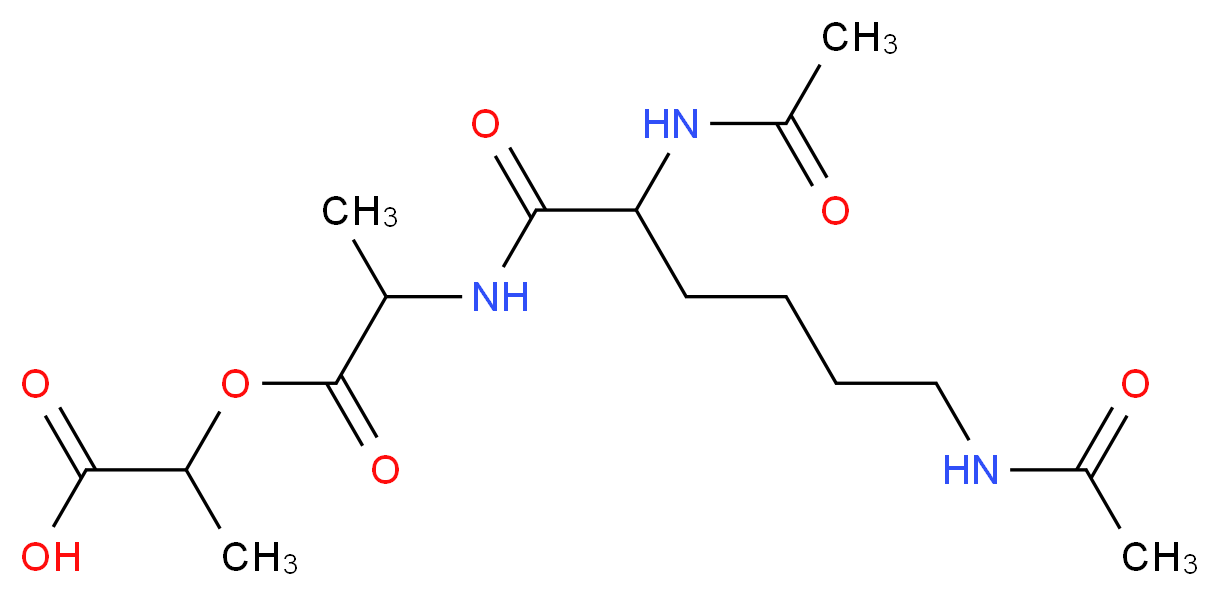 Nα,Nε-Diacetyl-Lys-D-Ala-D-lactic acid_分子结构_CAS_65882-12-4)