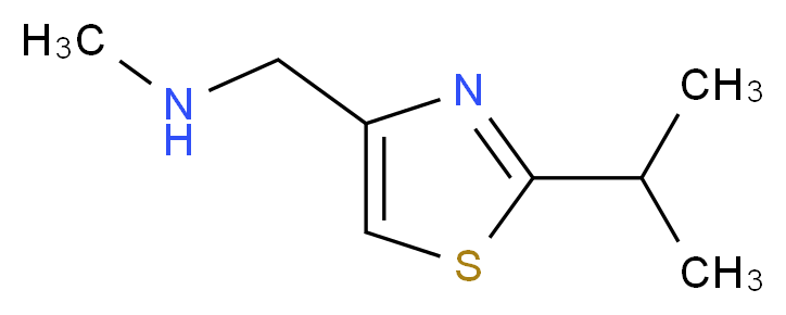 2-Isopropyl-4-(methylaminomethyl)thiazole_分子结构_CAS_154212-60-9)