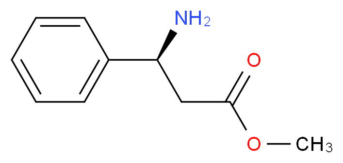 methyl (3S)-3-amino-3-phenylpropanoate_分子结构_CAS_37088-66-7