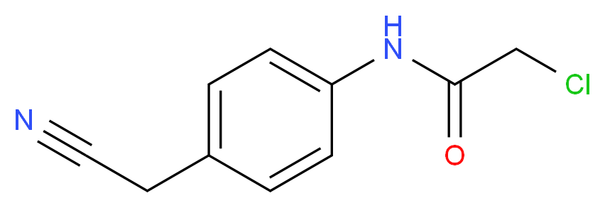 2-chloro-N-[4-(cyanomethyl)phenyl]acetamide_分子结构_CAS_90772-87-5
