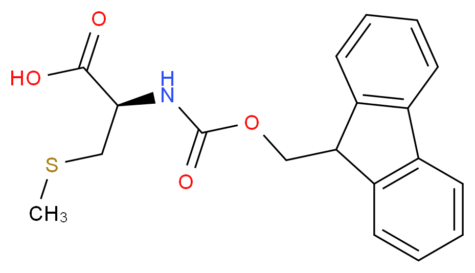 (2R)-2-{[(9H-fluoren-9-ylmethoxy)carbonyl]amino}-3-(methylsulfanyl)propanoic acid_分子结构_CAS_138021-87-1