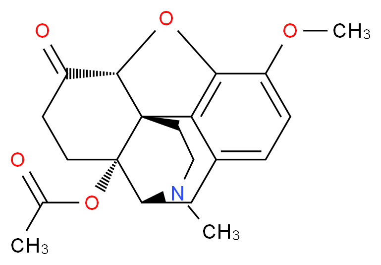 (1S,5R,13R,17R)-10-methoxy-4-methyl-14-oxo-12-oxa-4-azapentacyclo[9.6.1.0<sup>1</sup>,<sup>1</sup><sup>3</sup>.0<sup>5</sup>,<sup>1</sup><sup>7</sup>.0<sup>7</sup>,<sup>1</sup><sup>8</sup>]octadeca-7(18),8,10-trien-17-yl acetate_分子结构_CAS_70509-92-1