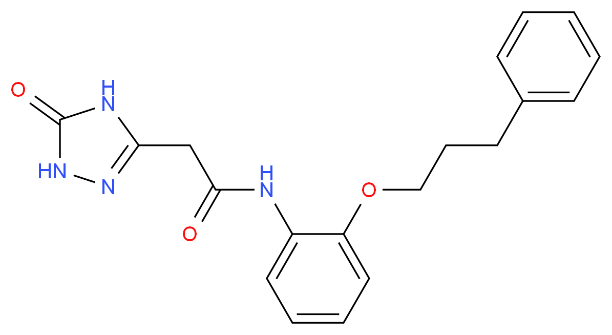 2-(5-oxo-4,5-dihydro-1H-1,2,4-triazol-3-yl)-N-[2-(3-phenylpropoxy)phenyl]acetamide_分子结构_CAS_)