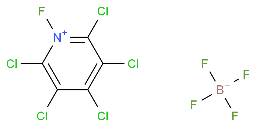 N-Fluoro-2,3,4,5,6-pentachloropyridinium tetrafluoroborate_分子结构_CAS_132041-54-4)