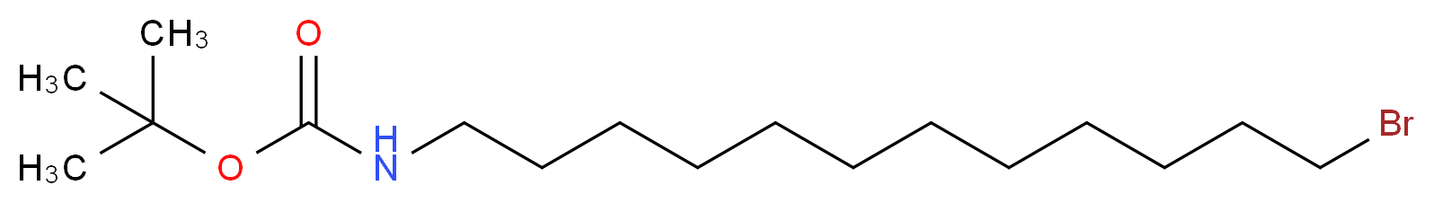 tert-butyl N-(12-bromododecyl)carbamate_分子结构_CAS_887353-35-7