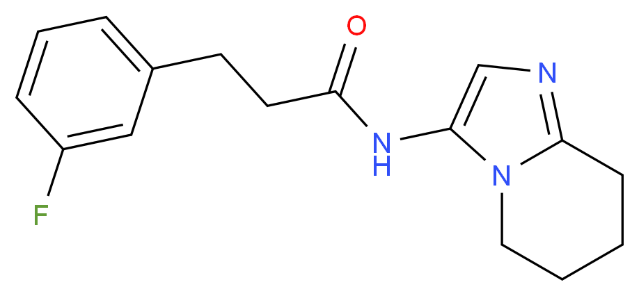 3-(3-fluorophenyl)-N-(5,6,7,8-tetrahydroimidazo[1,2-a]pyridin-3-yl)propanamide_分子结构_CAS_)