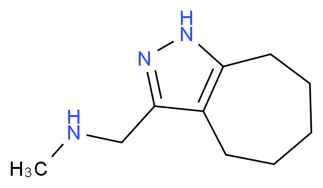 {1H,4H,5H,6H,7H,8H-cyclohepta[c]pyrazol-3-ylmethyl}(methyl)amine_分子结构_CAS_910442-17-0