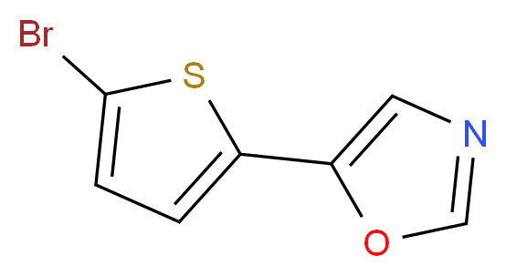 5-(5-bromothiophen-2-yl)-1,3-oxazole_分子结构_CAS_321309-25-5