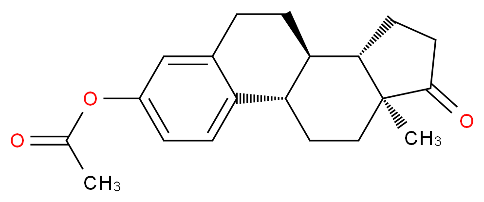 (1S,10R,11S,15S)-15-methyl-14-oxotetracyclo[8.7.0.0<sup>2</sup>,<sup>7</sup>.0<sup>1</sup><sup>1</sup>,<sup>1</sup><sup>5</sup>]heptadeca-2,4,6-trien-5-yl acetate_分子结构_CAS_901-93-9