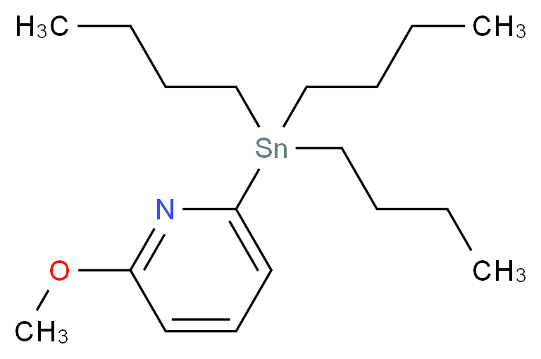 2-Methoxy-6-(tributylstannyl)pyridine_分子结构_CAS_164014-94-2)