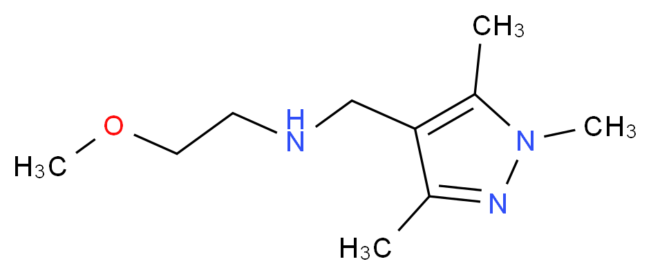 N-(2-Methoxyethyl)-N-[(1,3,5-trimethyl-1H-pyrazol-4-yl)methyl]amine_分子结构_CAS_)