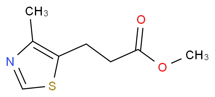 methyl 3-(4-methyl-1,3-thiazol-5-yl)propanoate_分子结构_CAS_656-53-1