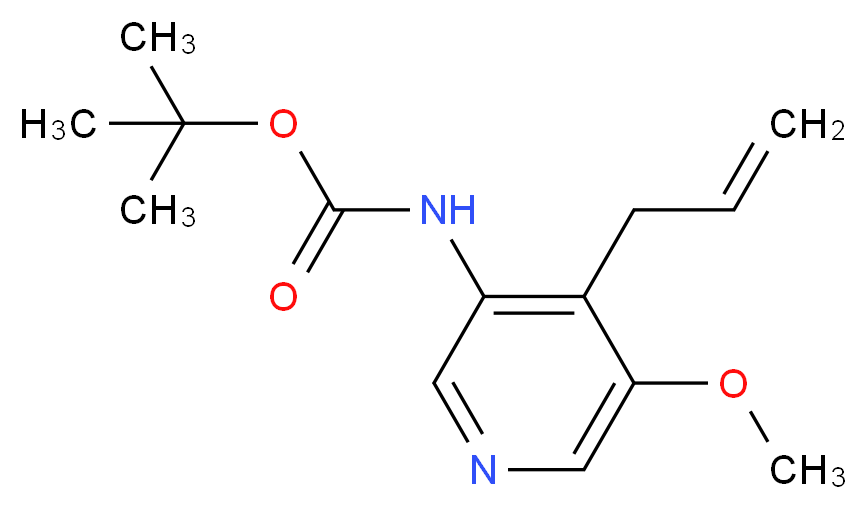 tert-Butyl 4-allyl-5-methoxypyridin-3-ylcarbamate_分子结构_CAS_1045859-16-2)