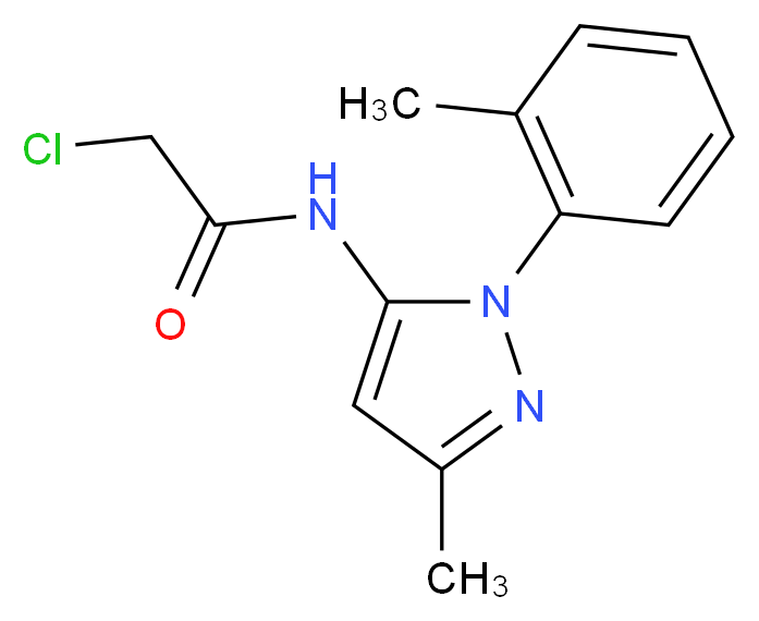 2-chloro-N-[3-methyl-1-(2-methylphenyl)-1H-pyrazol-5-yl]acetamide_分子结构_CAS_)