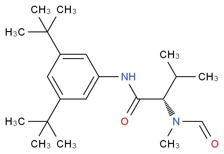 (2S)-N-(3,5-di-tert-butylphenyl)-3-methyl-2-(N-methylformamido)butanamide_分子结构_CAS_928789-96-2