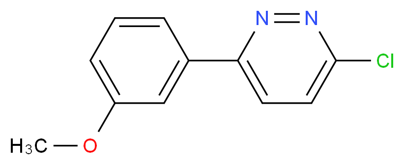 3-chloro-6-(3-methoxyphenyl)pyridazine_分子结构_CAS_76970-14-4