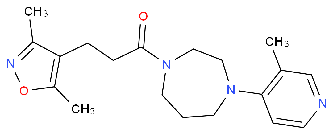 1-[3-(3,5-dimethyl-4-isoxazolyl)propanoyl]-4-(3-methyl-4-pyridinyl)-1,4-diazepane_分子结构_CAS_)