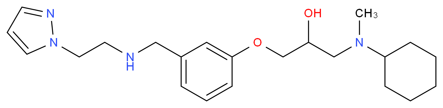 1-[cyclohexyl(methyl)amino]-3-[3-({[2-(1H-pyrazol-1-yl)ethyl]amino}methyl)phenoxy]-2-propanol_分子结构_CAS_)