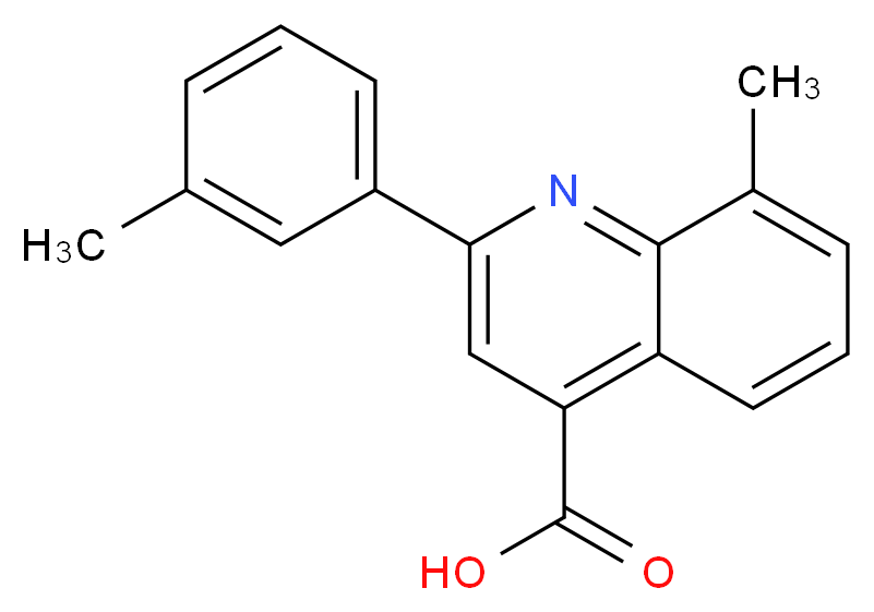 8-Methyl-2-(3-methylphenyl)quinoline-4-carboxylic acid_分子结构_CAS_)