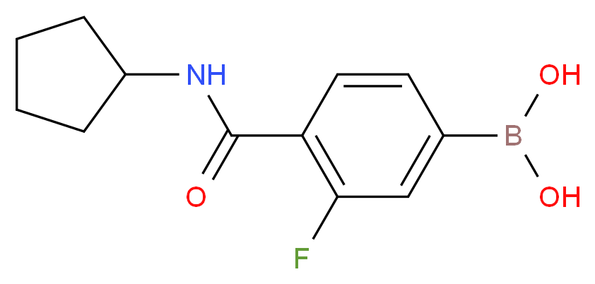 4-(Cyclopentylcarbamoyl)-3-fluorobenzeneboronic acid 98%_分子结构_CAS_)