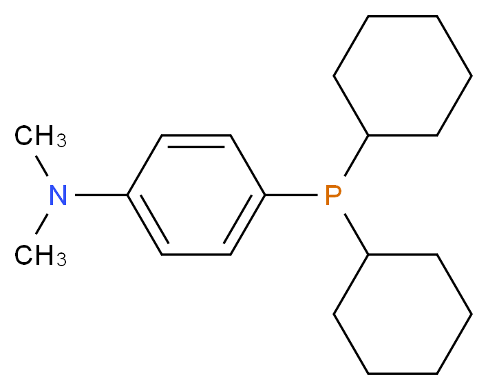 二环己基(4-(N,N-二甲基氨基)苯基)膦_分子结构_CAS_40438-64-0)