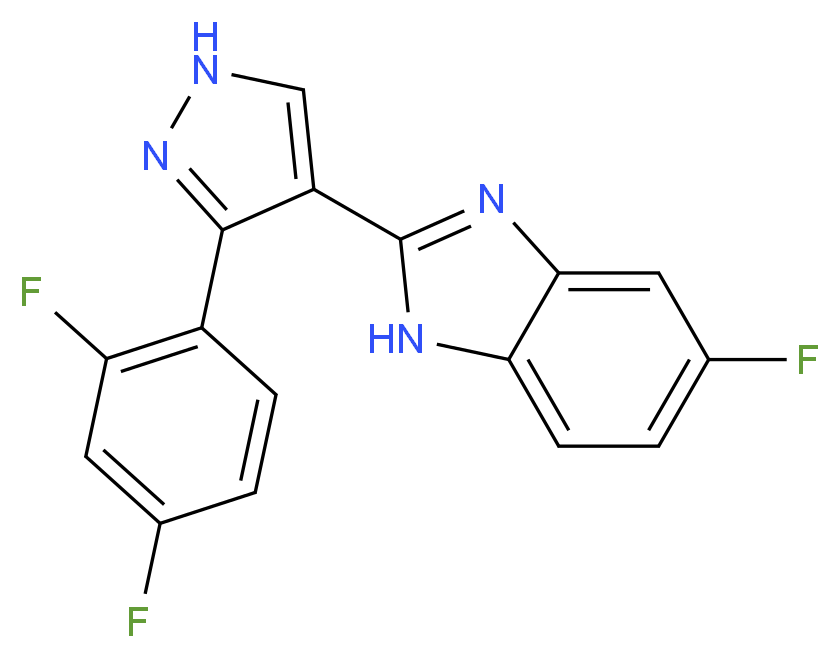 2-[3-(2,4-difluorophenyl)-1H-pyrazol-4-yl]-5-fluoro-1H-benzimidazole_分子结构_CAS_)