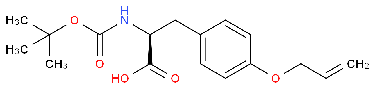 (2S)-2-{[(tert-butoxy)carbonyl]amino}-3-[4-(prop-2-en-1-yloxy)phenyl]propanoic acid_分子结构_CAS_127132-38-1