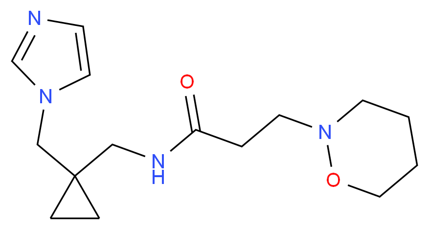 N-{[1-(1H-imidazol-1-ylmethyl)cyclopropyl]methyl}-3-(1,2-oxazinan-2-yl)propanamide_分子结构_CAS_)