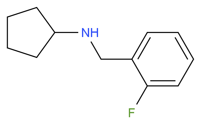 N-[(2-fluorophenyl)methyl]cyclopentanamine_分子结构_CAS_85952-80-3