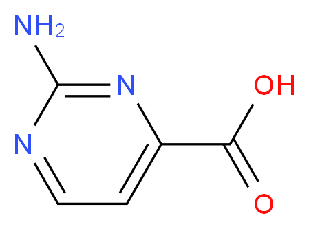 2-Aminopyrimidine-4-carboxylic acid_分子结构_CAS_2164-65-0)