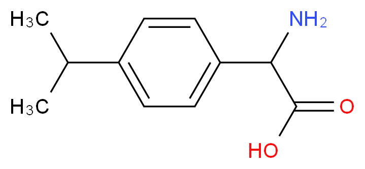 2-amino-2-[4-(propan-2-yl)phenyl]acetic acid_分子结构_CAS_126746-20-1