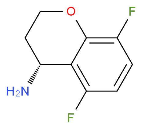(4R)-5,8-difluoro-3,4-dihydro-2H-1-benzopyran-4-amine_分子结构_CAS_911826-12-5