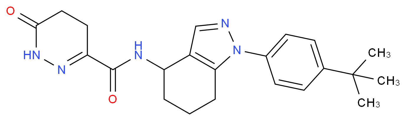 N-[1-(4-tert-butylphenyl)-4,5,6,7-tetrahydro-1H-indazol-4-yl]-6-oxo-1,4,5,6-tetrahydro-3-pyridazinecarboxamide_分子结构_CAS_)