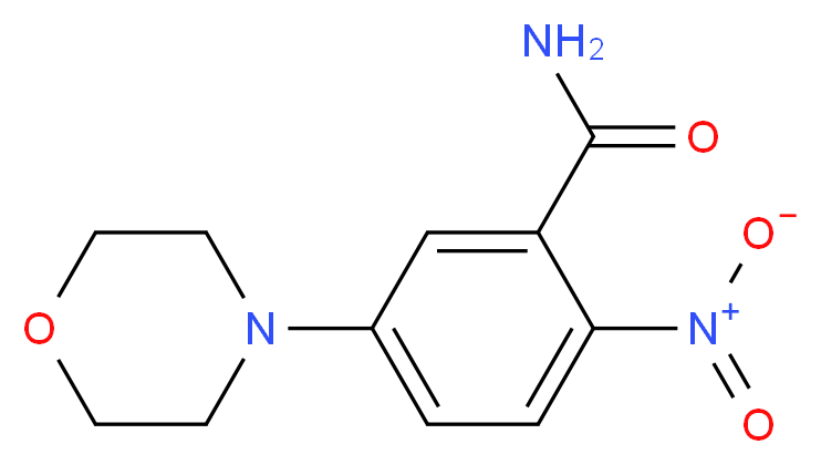 5-(morpholin-4-yl)-2-nitrobenzamide_分子结构_CAS_404009-38-7