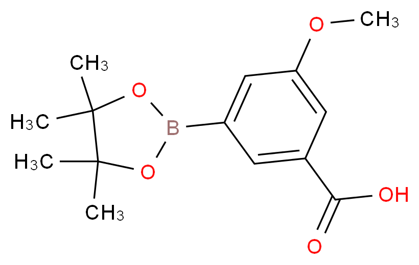 3-Methoxy-5-(4,4,5,5-tetramethyl-1,3,2-dioxaborolan-2-yl)benzoic acid_分子结构_CAS_936728-20-0)