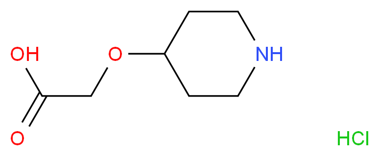 2-(piperidin-4-yloxy)acetic acid hydrochloride_分子结构_CAS_)