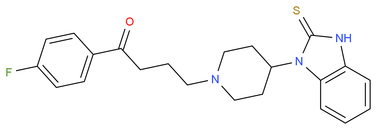 1-(4-fluorophenyl)-4-[4-(2-sulfanylidene-2,3-dihydro-1H-1,3-benzodiazol-1-yl)piperidin-1-yl]butan-1-one_分子结构_CAS_57648-21-2