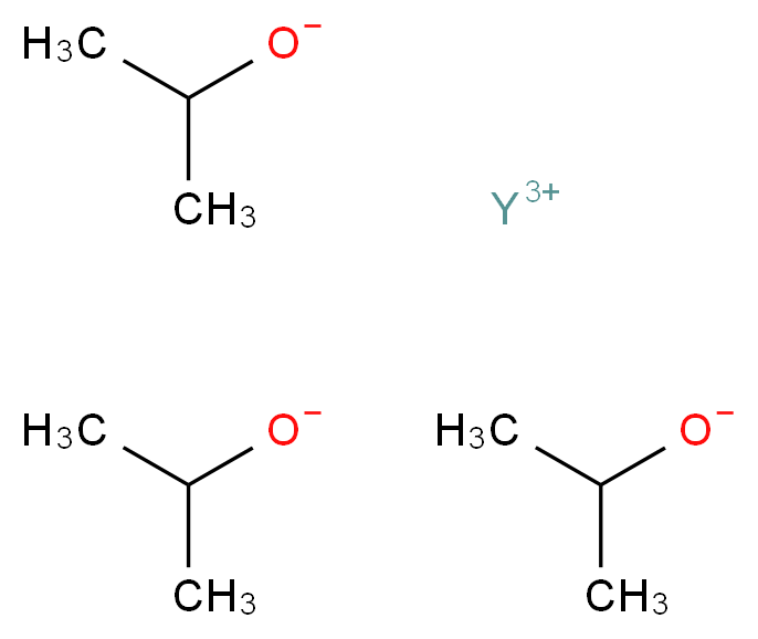 yttrium(3+) ion tris(propan-2-olate)_分子结构_CAS_2172-12-5