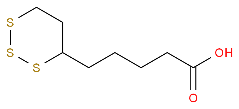 5-(1,2,3-trithian-4-yl)pentanoic acid_分子结构_CAS_1204245-29-3