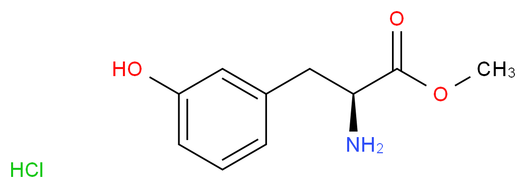 (S)-Methyl 2-aMino-3-(3-hydroxyphenyl)propanoate hydrochloride_分子结构_CAS_34260-72-5)